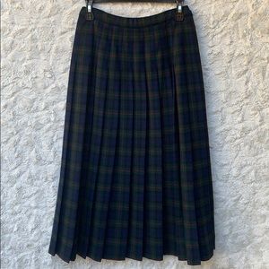 Pendleton Vintage Tartan Plaid Pleated Skirt Sz8